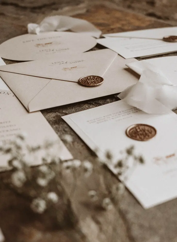 Gut Ostenwalde Hochzeit Papertrie detail