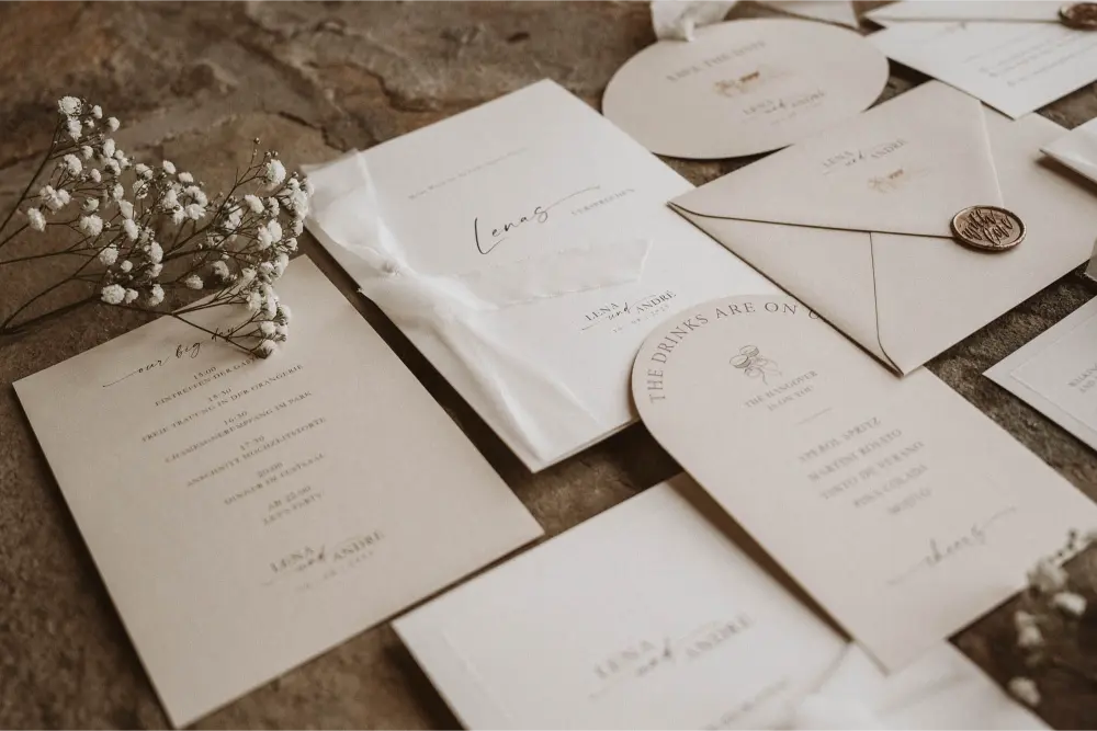 Gut Ostenwalde Hochzeit Papertrie seitlich